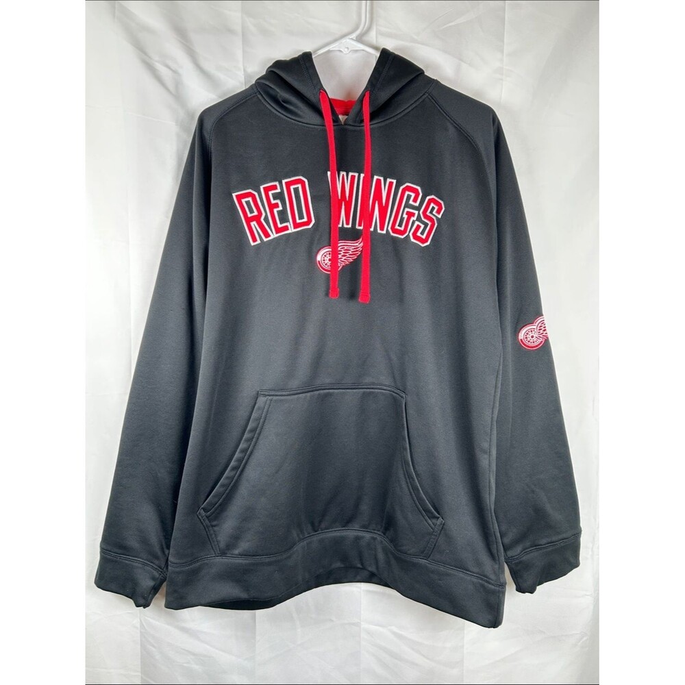 NHL Detroit Red Wings Hoodie Men’s Large 42/44 Black Pullover